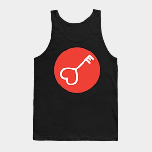 Couple heart key man Tank Top